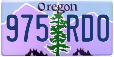 OR license plate 975RDO