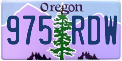 OR license plate 975RDW