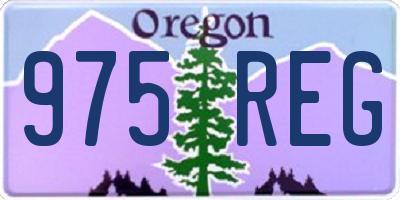 OR license plate 975REG