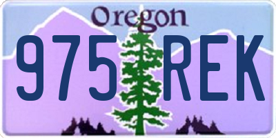 OR license plate 975REK