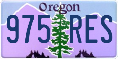 OR license plate 975RES
