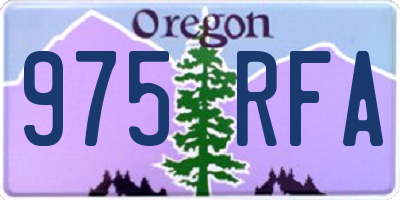 OR license plate 975RFA