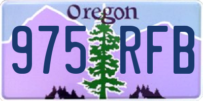 OR license plate 975RFB