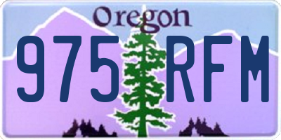 OR license plate 975RFM