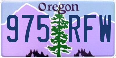 OR license plate 975RFW