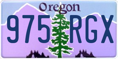 OR license plate 975RGX