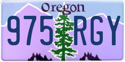 OR license plate 975RGY