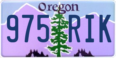 OR license plate 975RIK