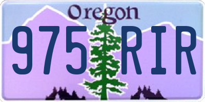 OR license plate 975RIR