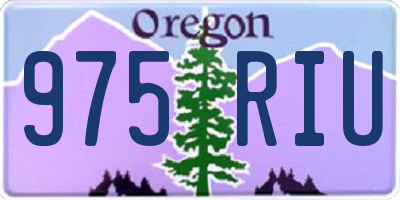 OR license plate 975RIU