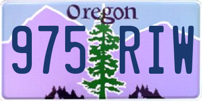 OR license plate 975RIW