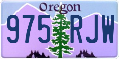 OR license plate 975RJW