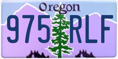 OR license plate 975RLF