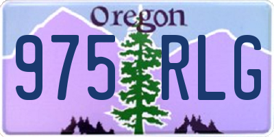 OR license plate 975RLG