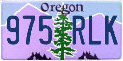 OR license plate 975RLK