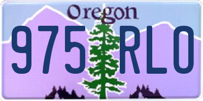 OR license plate 975RLO
