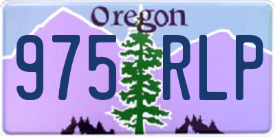 OR license plate 975RLP