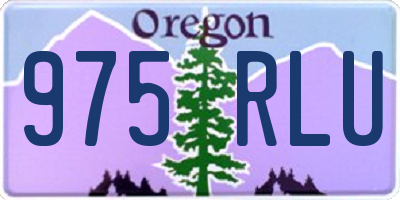 OR license plate 975RLU