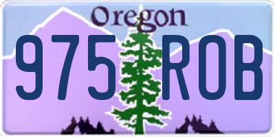 OR license plate 975ROB