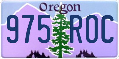 OR license plate 975ROC
