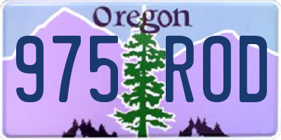 OR license plate 975ROD