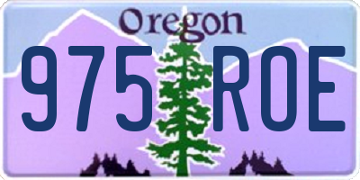 OR license plate 975ROE