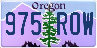 OR license plate 975ROW