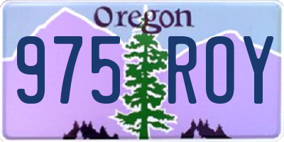 OR license plate 975ROY