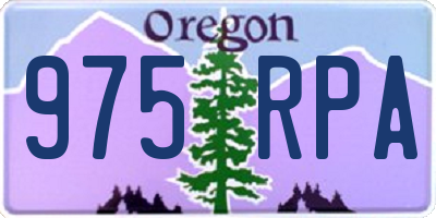OR license plate 975RPA