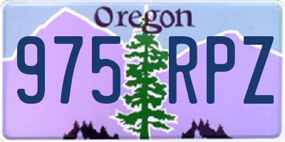 OR license plate 975RPZ