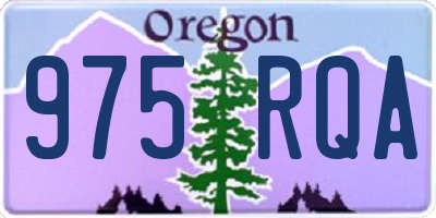 OR license plate 975RQA