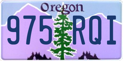 OR license plate 975RQI
