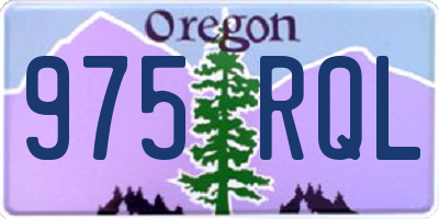 OR license plate 975RQL