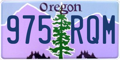 OR license plate 975RQM