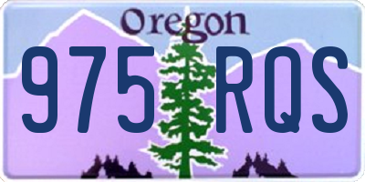 OR license plate 975RQS
