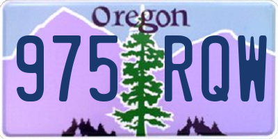 OR license plate 975RQW