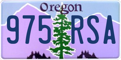 OR license plate 975RSA