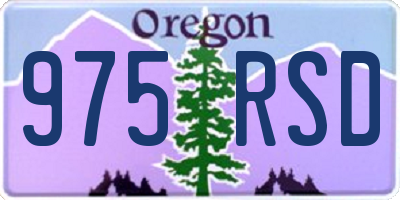 OR license plate 975RSD