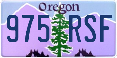 OR license plate 975RSF