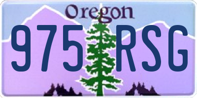 OR license plate 975RSG