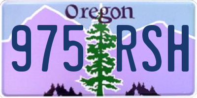 OR license plate 975RSH