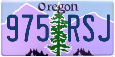 OR license plate 975RSJ