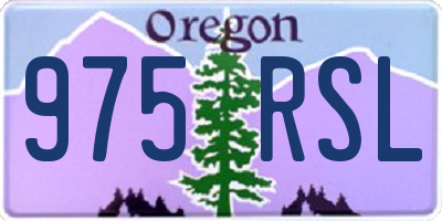 OR license plate 975RSL