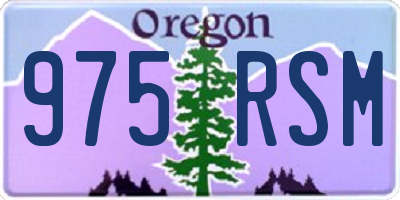 OR license plate 975RSM