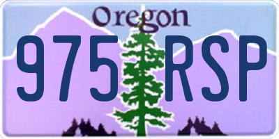 OR license plate 975RSP