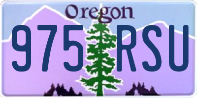 OR license plate 975RSU
