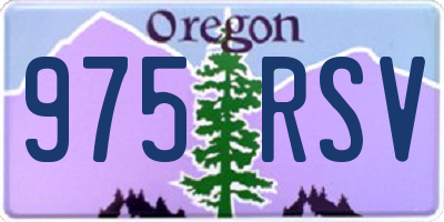 OR license plate 975RSV
