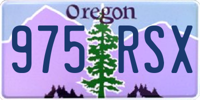 OR license plate 975RSX