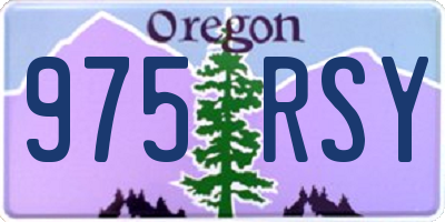 OR license plate 975RSY
