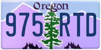 OR license plate 975RTD